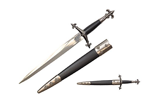 Co H-5932 Fleur De Lis Medieval Dagger, 15" Long